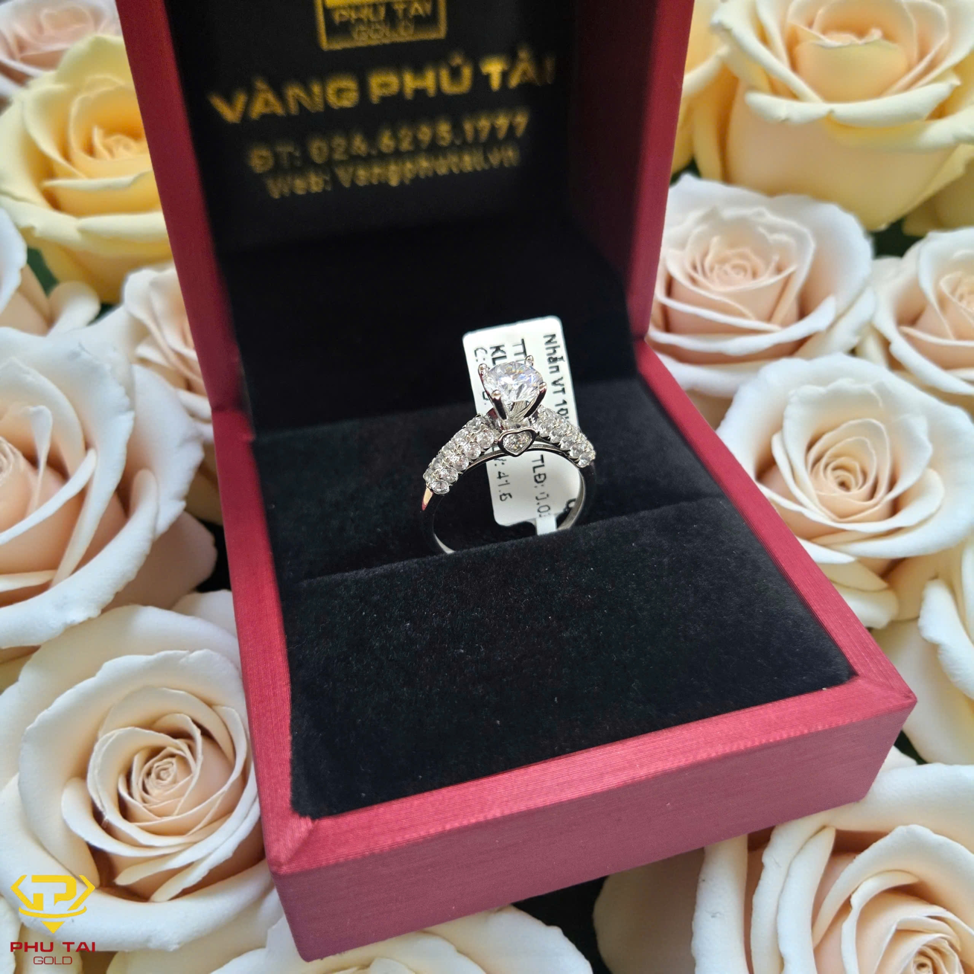 Nhẫn nữ vàng trắng (mã NNVT 52912)